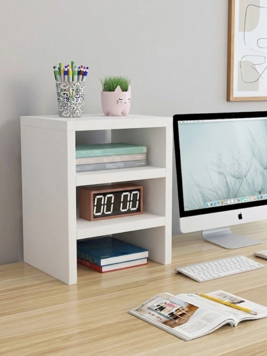 Stol usti uchun ko‘p qavatli organizator tokcha–kitob,monitor va ofis ucun universal stend - 