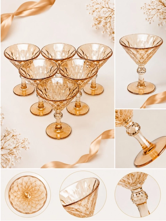 Martini va fujer to'plami, shishali, 6 dona, sharbat va shirinliklar uchun