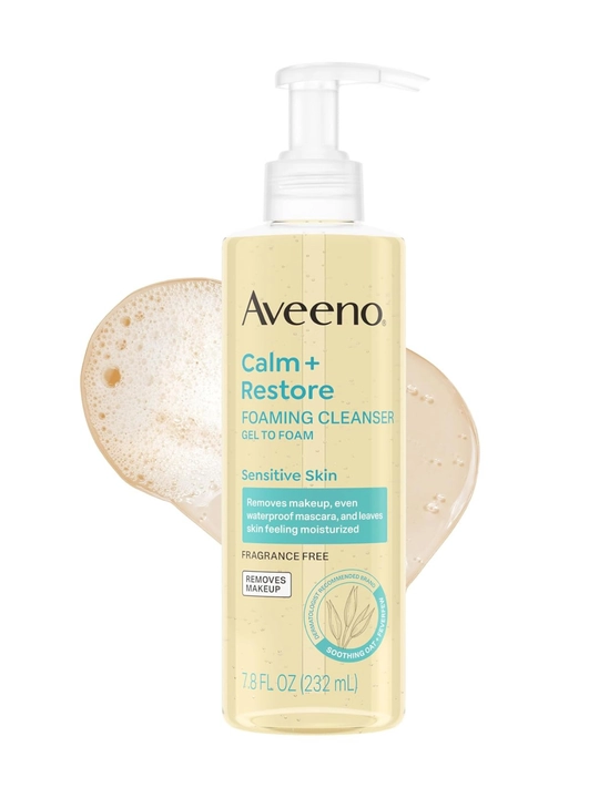 Aveeno Calm + Restore пенка для умывания лица, для чувствительной кожи, 213 мл - 