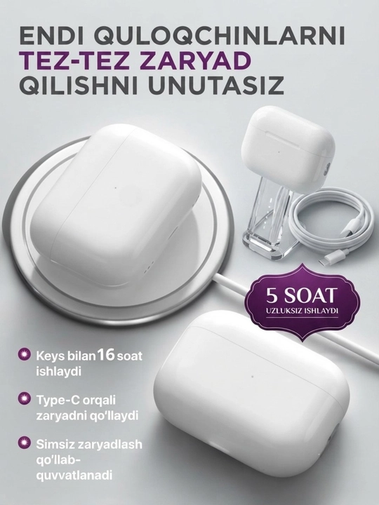 Наушники беспроводные Pods Pro 2 Premium, для iPhone и Android, сенсорные