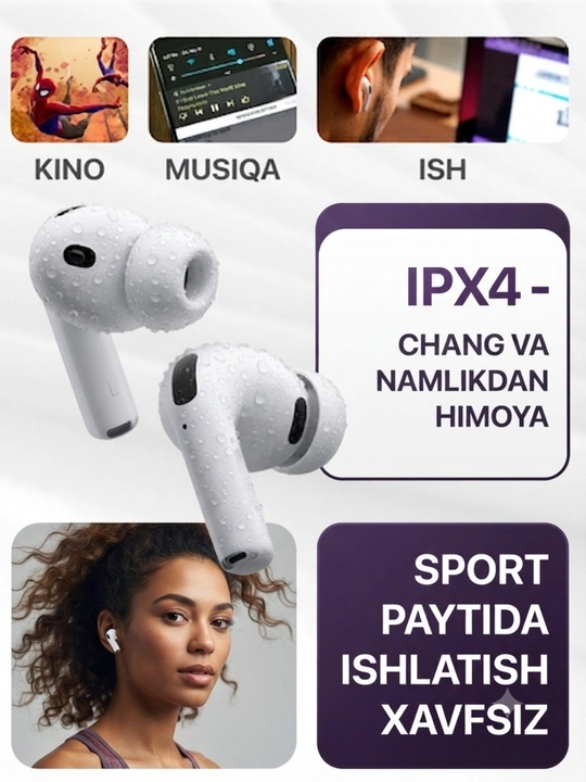 Наушники беспроводные Pods Pro 2 Premium, для iPhone и Android, сенсорные