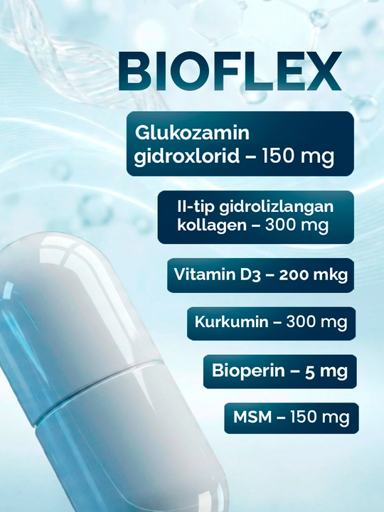 BioFlex Pro-bo'g'imlar va suyaklar uchun kollagen va  biologik faol qo'shimcha