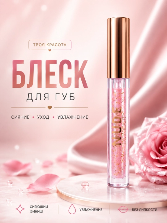 Nude Lip Gloss Увлажняющий блеск для губ - 