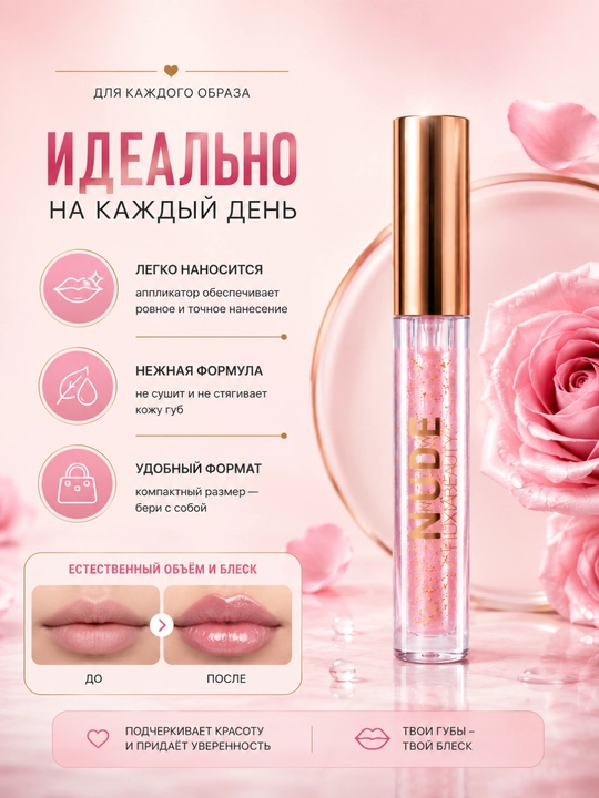 Nude Lip Gloss Namlovchi lab yaltirog‘i 
