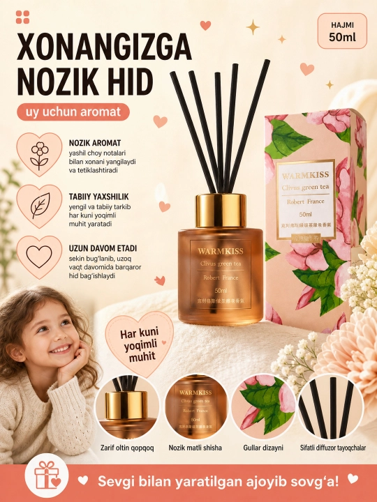 Uy, avto va ofislar uchun havo xushbo'ylagichi, 50 ml