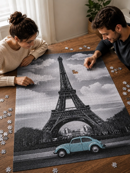 Pazl Mozaika Jigsaw Puzzle 1500 tafsilot London Parij katta boshqotirma
