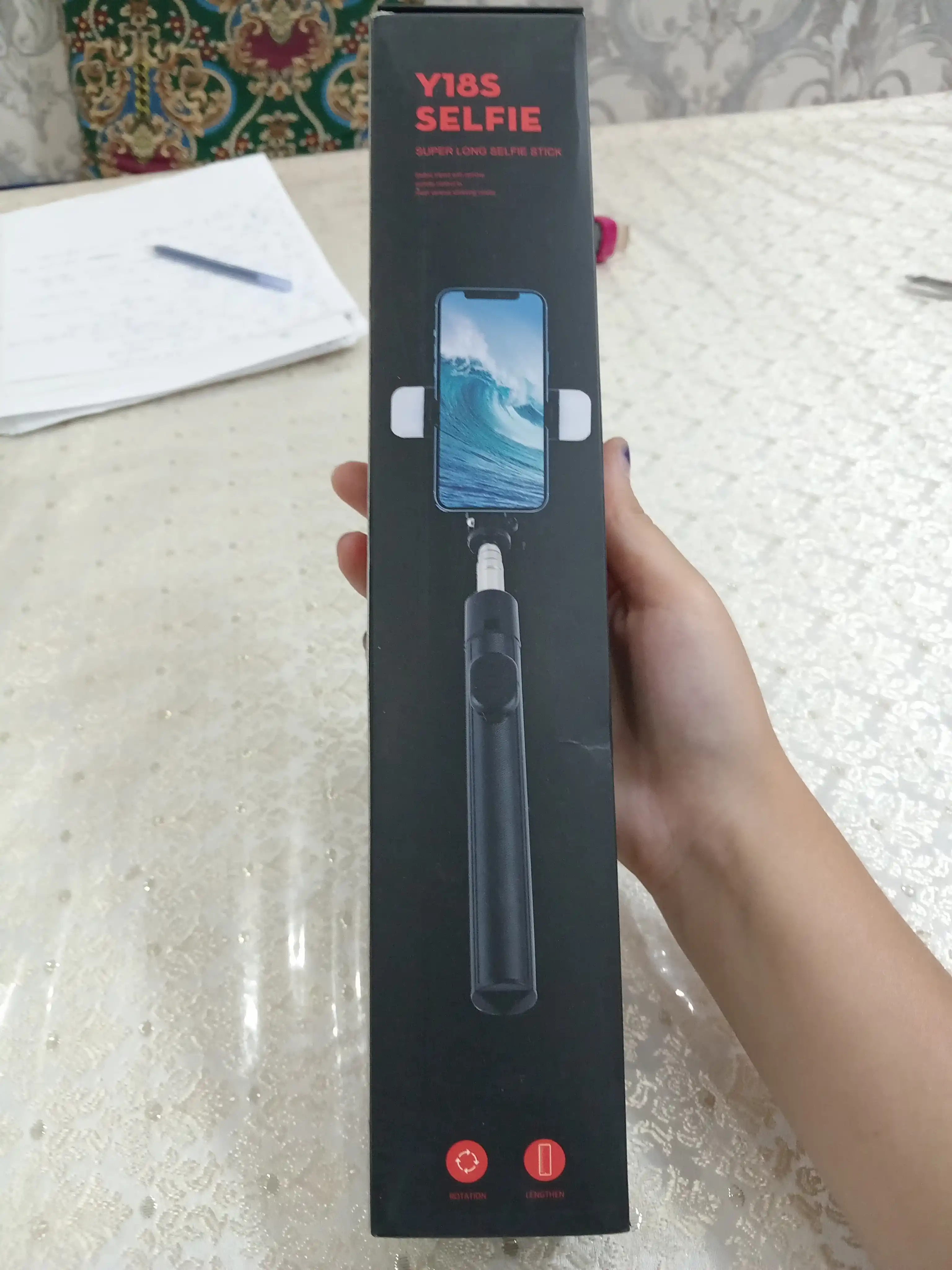 Штатив для телефона, 170 см, 4 в 1, 2 LED фонаря и Bluetooth: монопод, селфи-палка