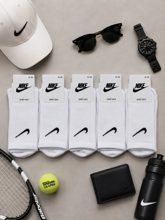 Erkaklar va ayollar sport paypog‘i, uzun paypoq paxtali, Nike paypoq, oq va qora paypoq