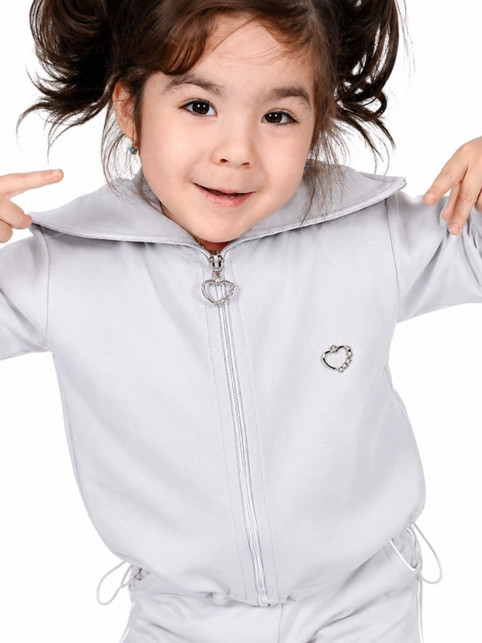 3 yoshdan 6 yoshgacha bo‘lgan qizlar uchun qulflangan ikki kishilik bolalar sport kostyumi