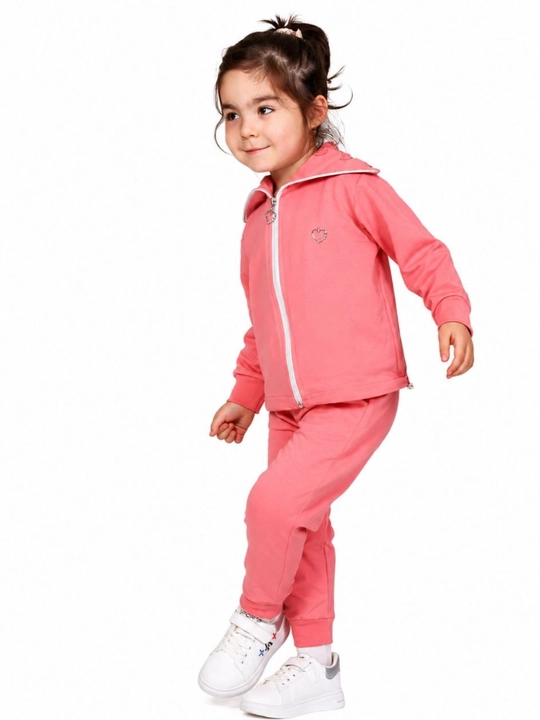 3 yoshdan 6 yoshgacha bo‘lgan qizlar uchun qulflangan ikki kishilik bolalar sport kostyumi