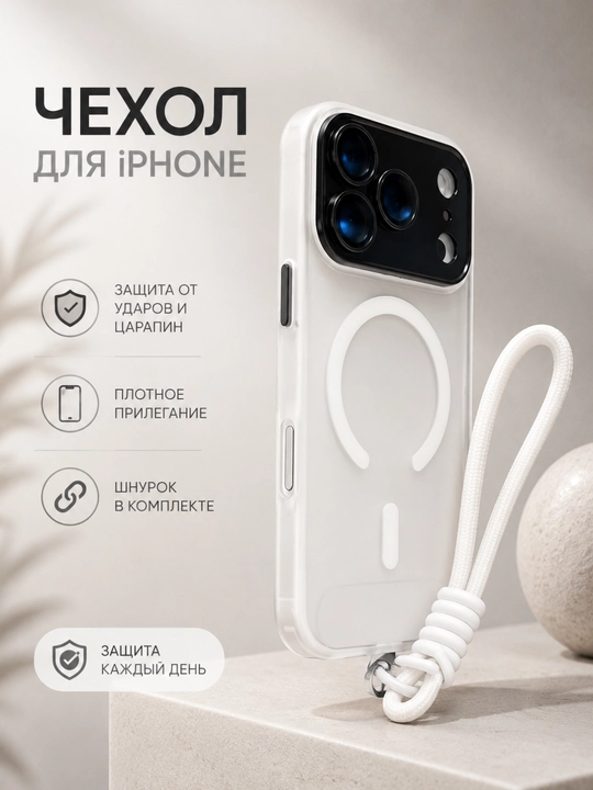Чехол для iPhone 17 Pro / 17 Pro Max с ремешком для руки