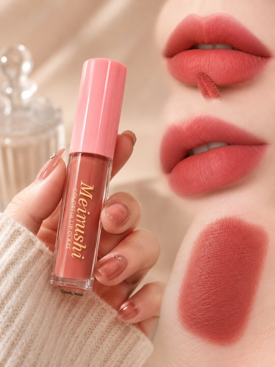 Nude mat lab bo'yog'i, uzoq turuvchi tint