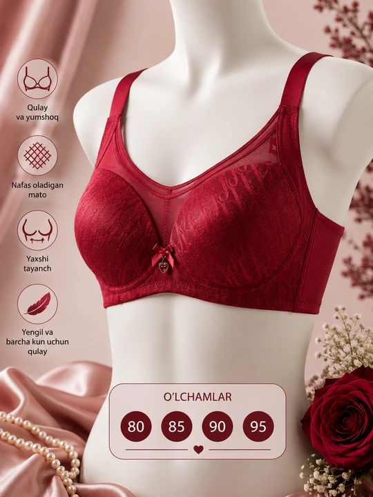 Ayollar va qizlar uchun push-up byustgalter, ichki kiyim, 80/85/90 o‘lcham - 