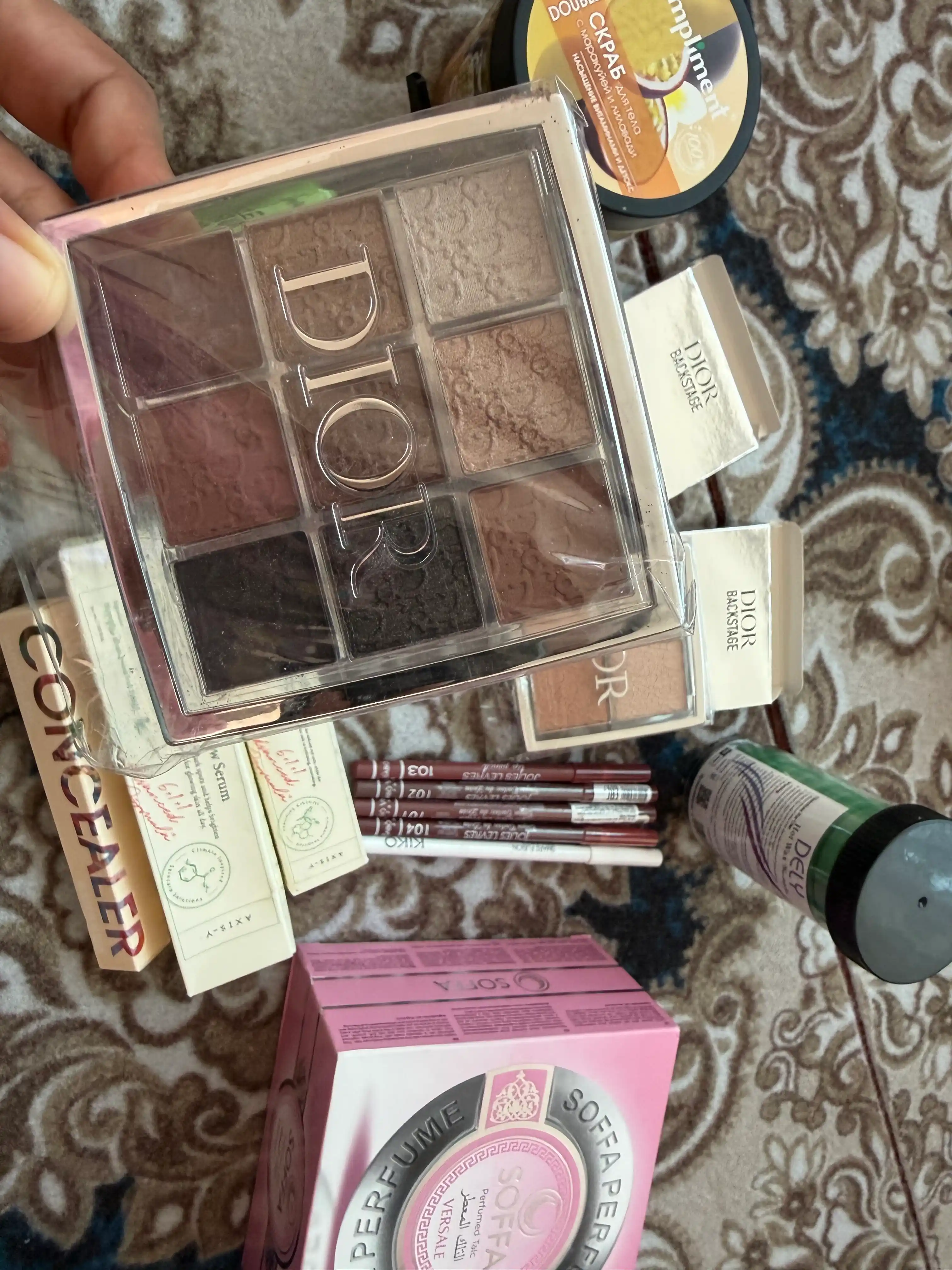 Тени для глаз, Dior, палетка теней для век и глаз с матовыми оттенками, 9 цветов