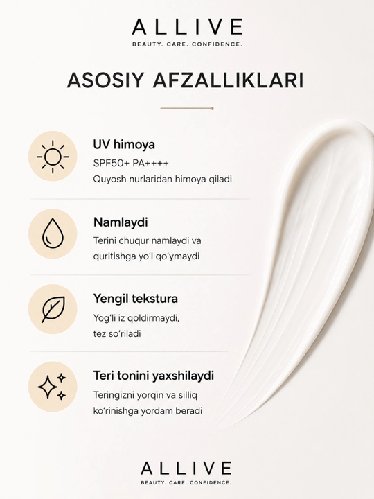 Quyosh kremi, SPF50, yuz kremi, quyoshdan himoya, namlovchi krem, Beauty of Joseon