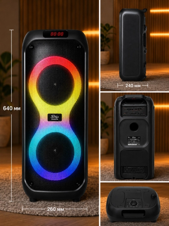 Bluetooth mikrofon va pultli ko‘chma karaoke karnay, JQS908S, ZQS4290, V122, ZQS8239