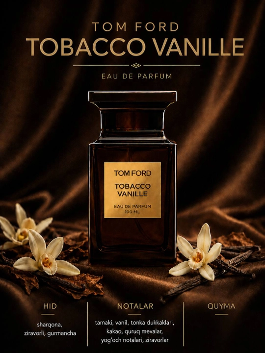 Tom Ford Tobacco Vanille atir suvi, unisex, ichish uchun