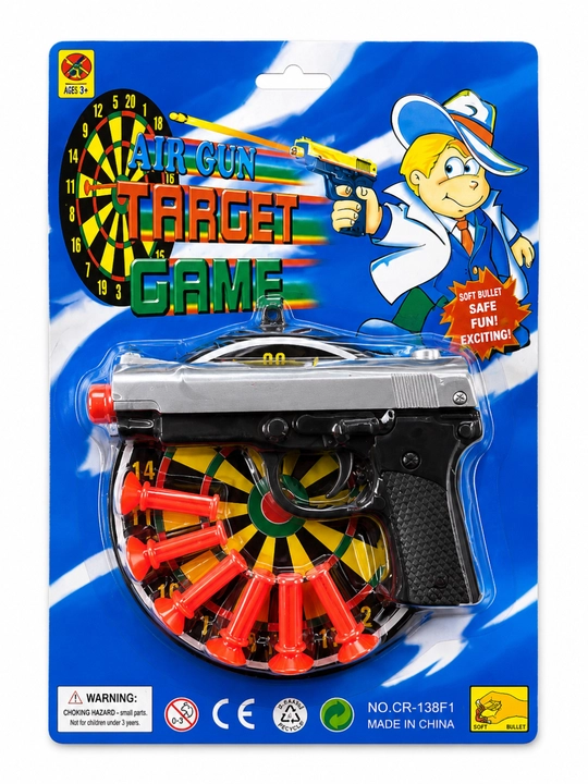 Детский игрушечный пистолет с мишенью и пулями на присосках Air Gun Target Game - 