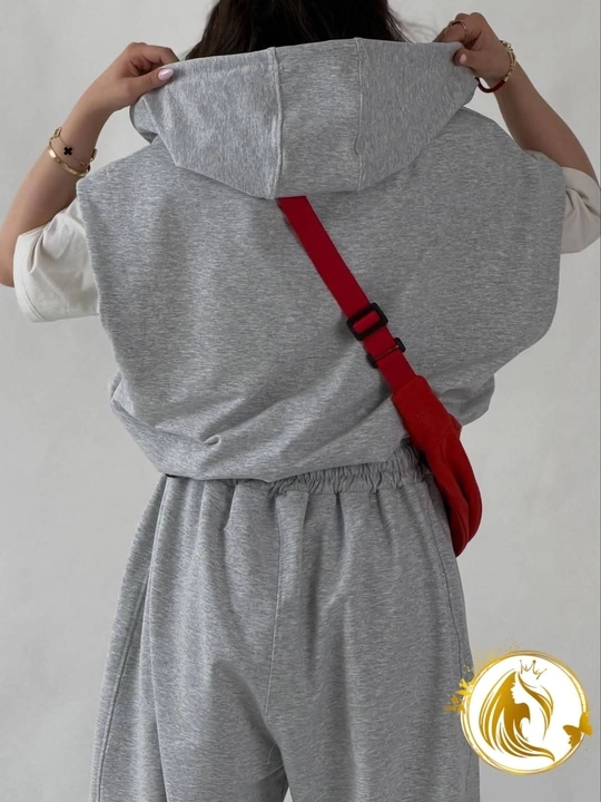 Женский спортивный костюм Oversize (жилет + брюки), Размер 46–50, Casual Premium - 