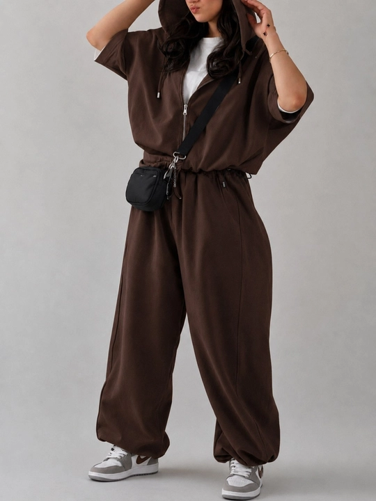 Женский спортивный костюм Oversize (жилет + брюки), Размер 46–50, Casual Premium - 