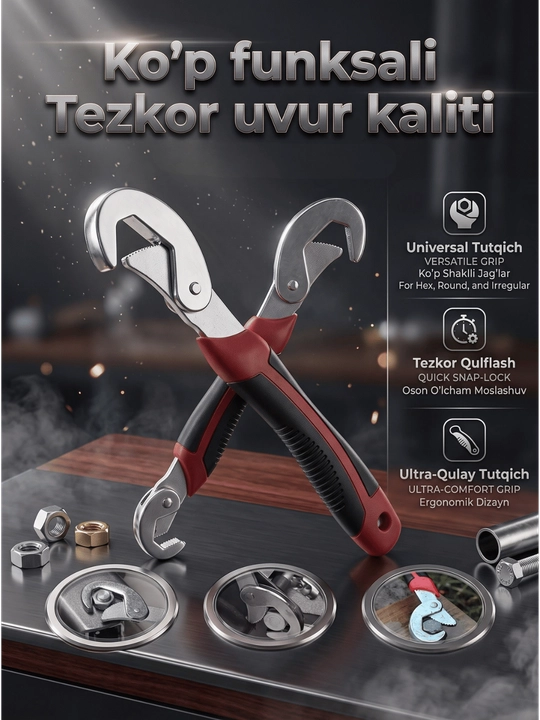 Universal gayka kaliti, 2 dona - 