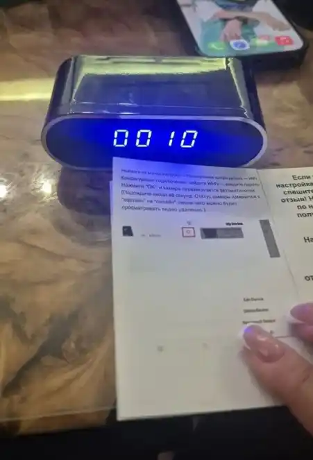 Mini Wi Fi videokamera, uy va ofis xavfsizligi uchun Full HD, soat kamera