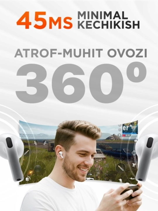 Simsiz quloqchinlar Pods Pro 3 iPhone va Android uchun, sensorli