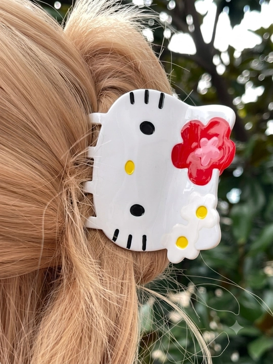 Hello Kitty bolalar soch to‘g‘nag‘ichi va qisqichbaqasi (Bir juft, kichik o'lchamda)