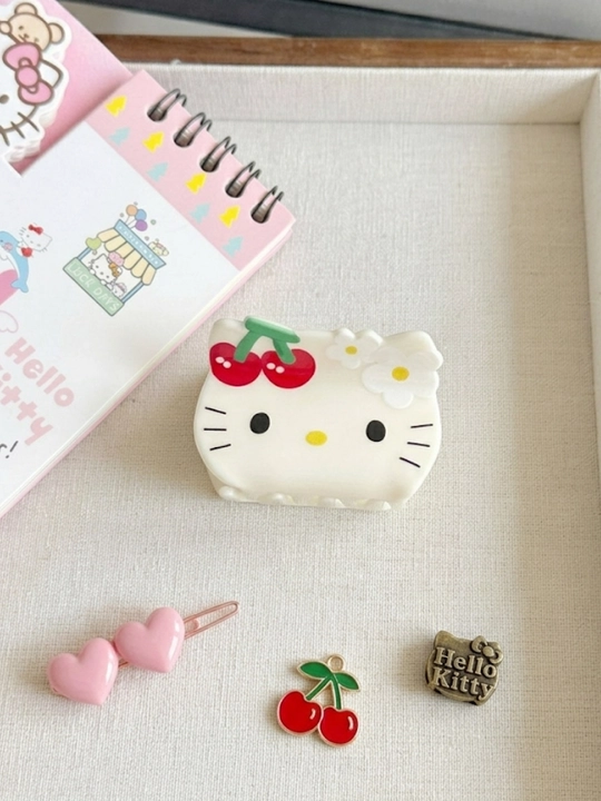 Hello Kitty bolalar soch to‘g‘nag‘ichi va qisqichbaqasi (Bir juft, kichik o'lchamda)
