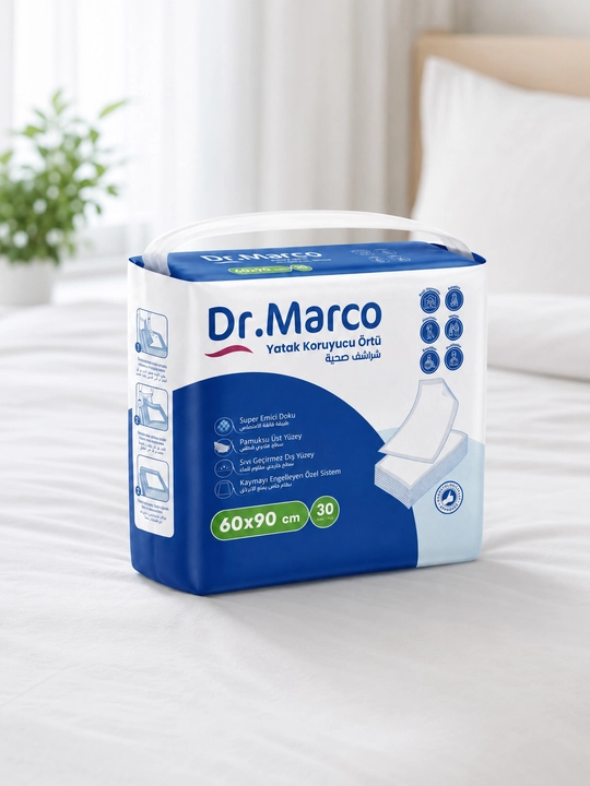 Bir martalik shimuvchi tagliklar Greenbox, Dermaped va Dr.Marco, 60 × 90 sm, 30 dona