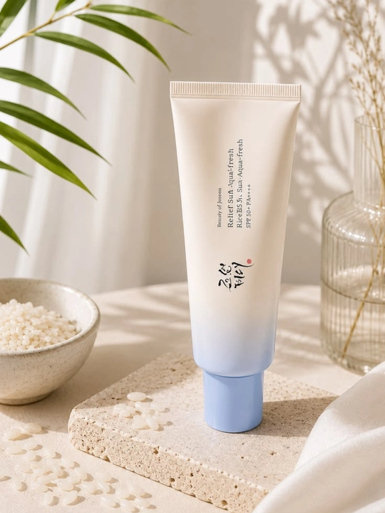 Солнцезащитный крем SPF50+, рис, пробиотики, увлажнение, защита от UVA UVB - 