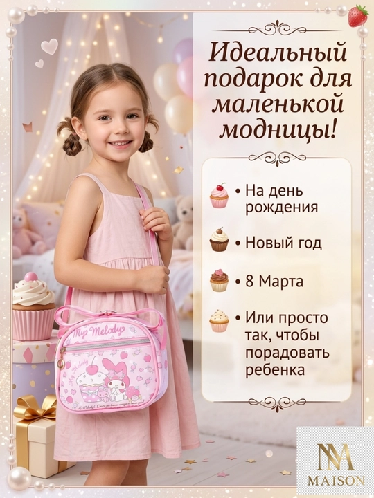 Детская сумка кросс-боди через плечо с персонажами