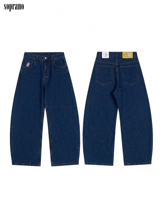 Keng baggi jinsi shimlar Polar 93 Denim, erkaklar, ayollar va o‘smirlar uchun, S–XL Polar - 