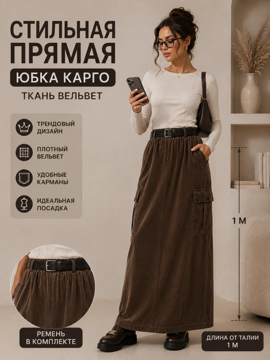 Юбка карго - 