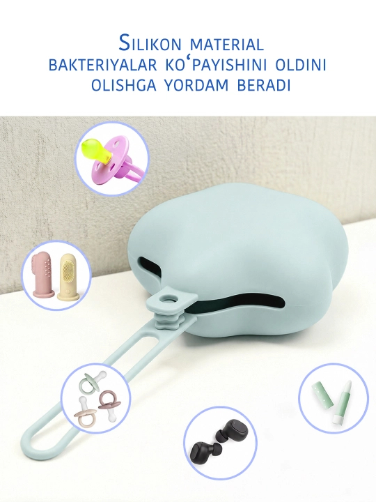 Osiladigan silikon saqlash qutisi, mayda buyumlar uchun organayzer