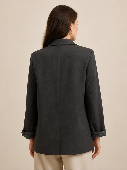 Ayollar uchun keng bichimdagi klassik pidjak, o‘lchamlari: S, M, L, XL, XXL