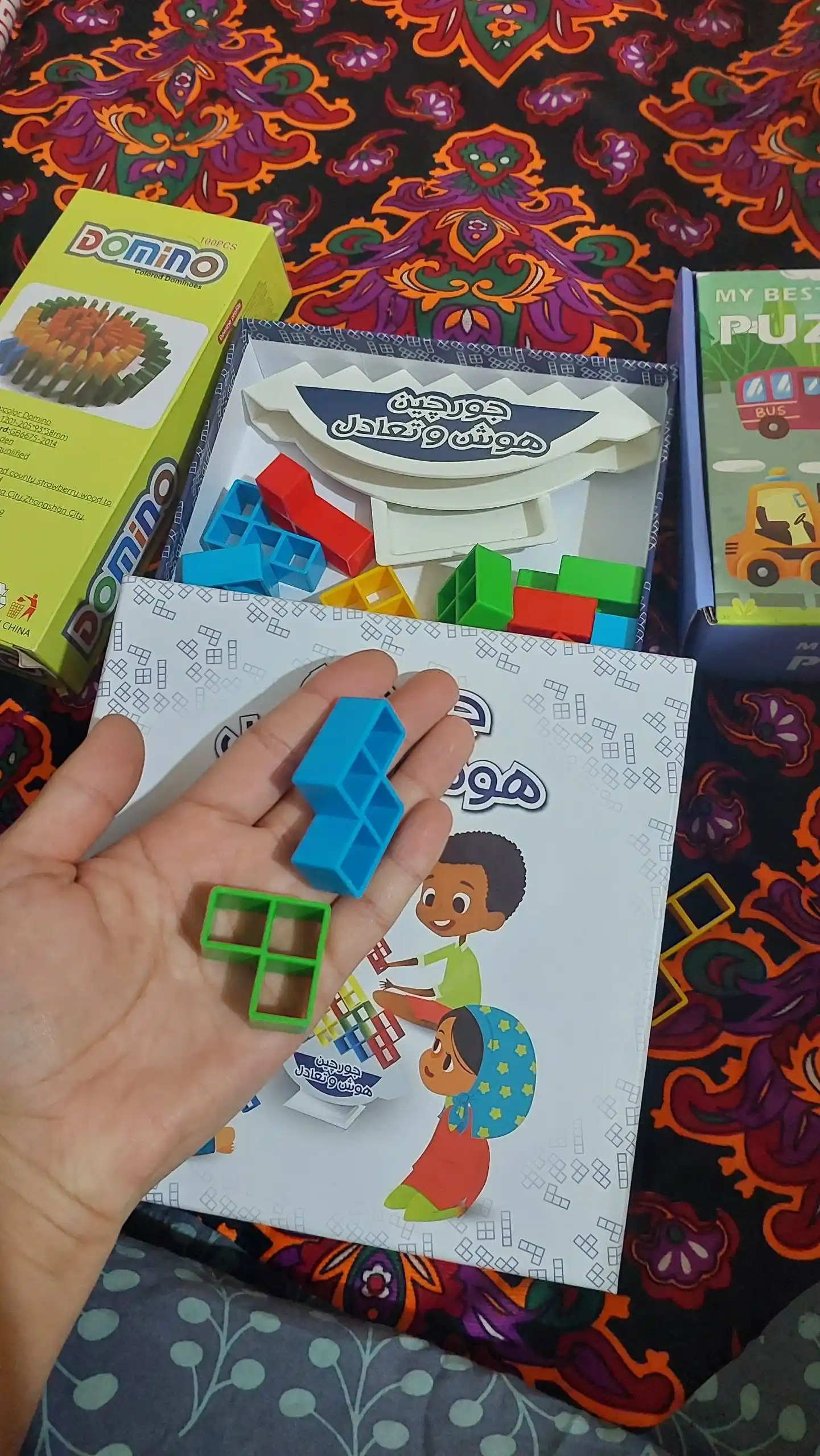 Balans boshqotirma o'yinchoq, rangli konstruktor, balanser, stol o'yini