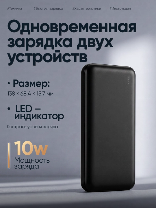 Power Bank tez zaryadlovchi bilan 10000, 20000  pover bank tashqi akkumulyator
