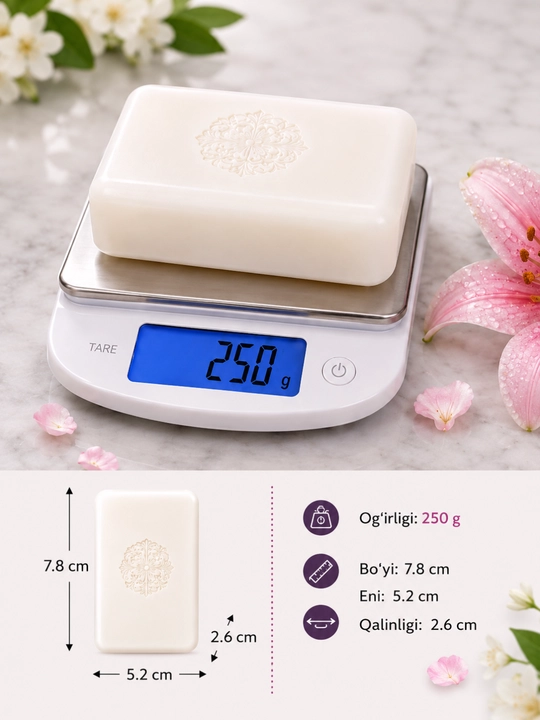 Atirli aromaterapiya sovuni, 250 g, xaltachali, terini muloyim tozalovchi