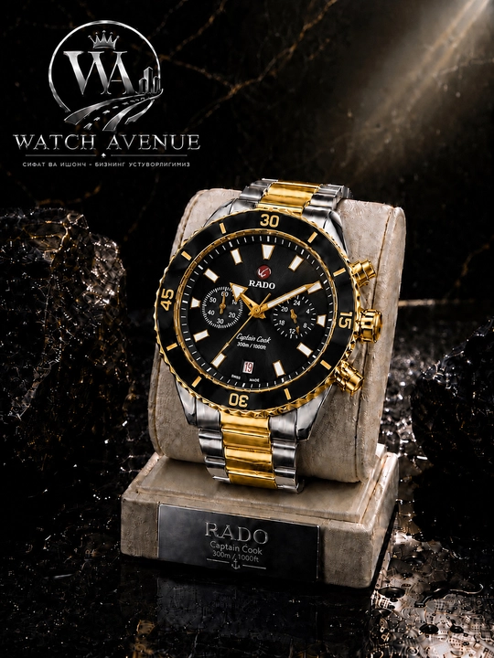 RADO Мужской Кварцевые часы Комбинированный золотистый цвет