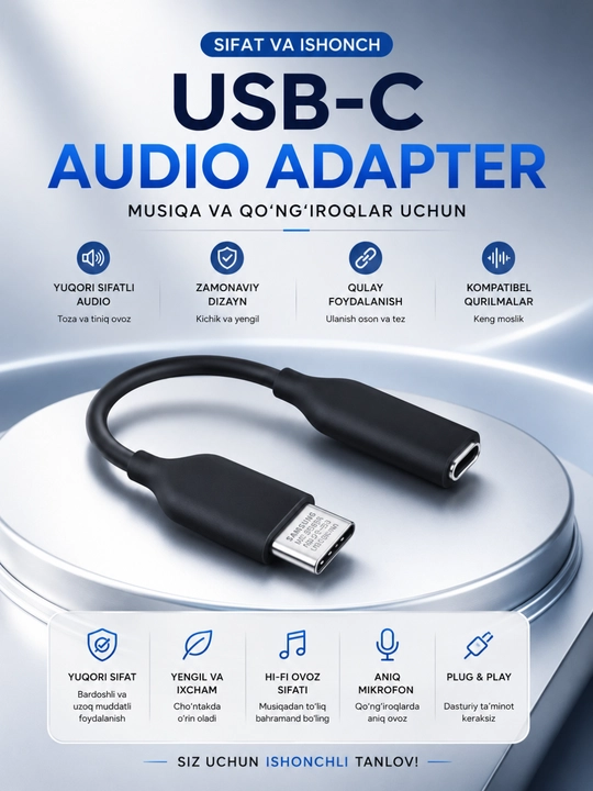 Samsung USB Type-C audio adapteri → 3,5 mm - 