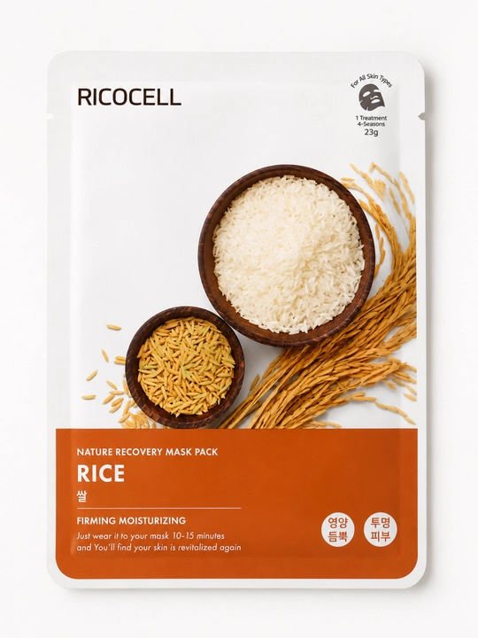 Ricocell Nature Recovery Mask Pack Rice guruch ekstraktli matoli yuz niqobi, 23 g