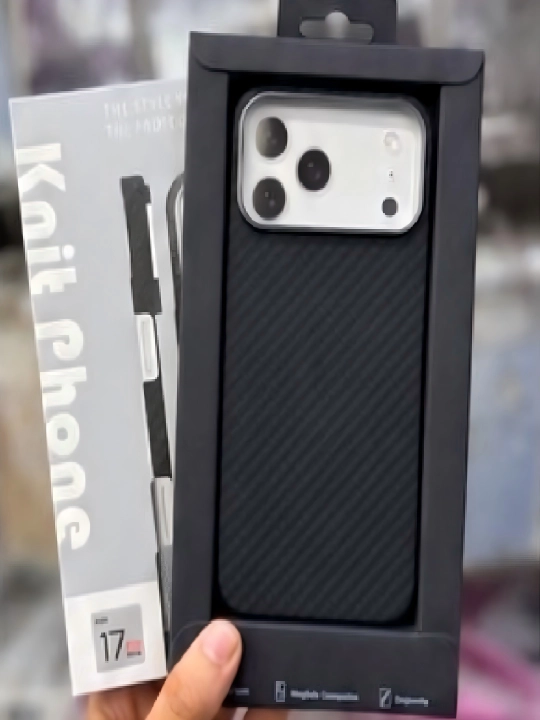 IPhone modellari uchun karbonli va mustahkam magnitli KNIT Carbon Kevlar chexollari