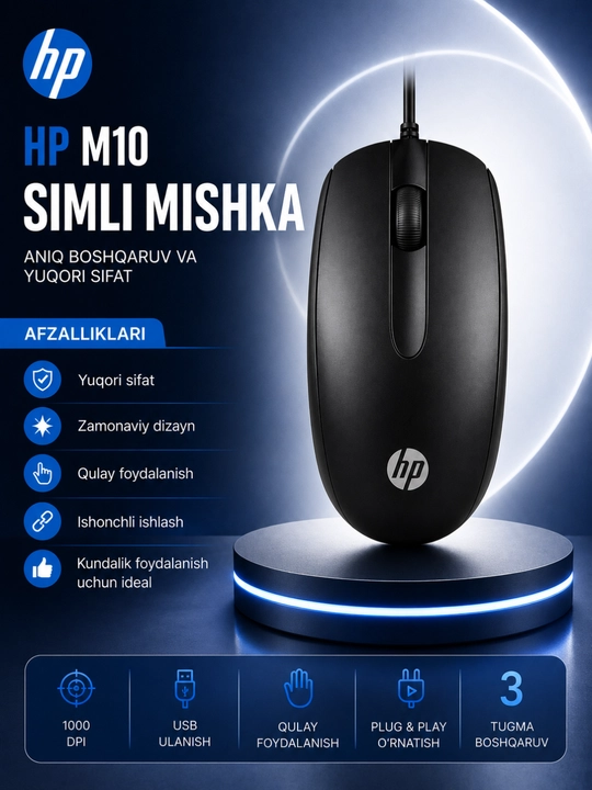 Ofis va o‘yinlar uchun simli USB sichqoncha 1200-4800 DPI yuqori aniqlik - 