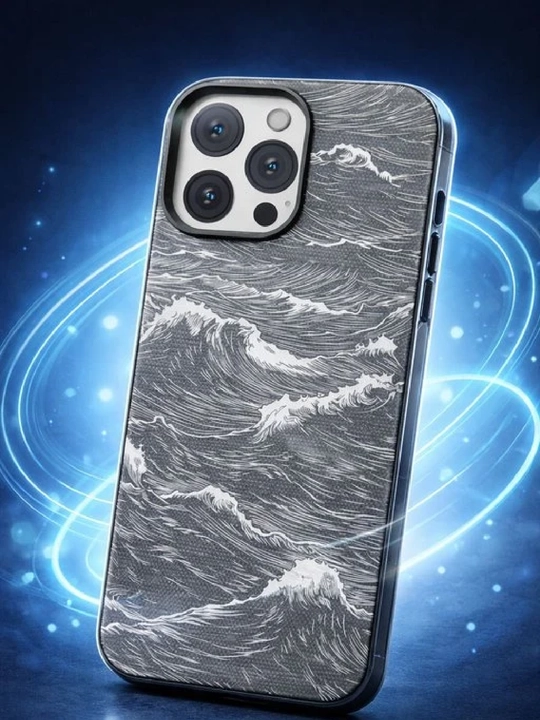 IPhone modellari uchun karbonli va mustahkam magnitli KNIT Carbon Kevlar chexollari
