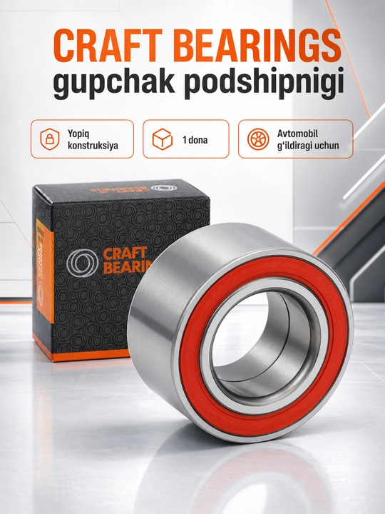 CRAFT BEARINGS avtomobil g‘ildiragi uchun yopiq turdagi gupchak podshipnigi - 