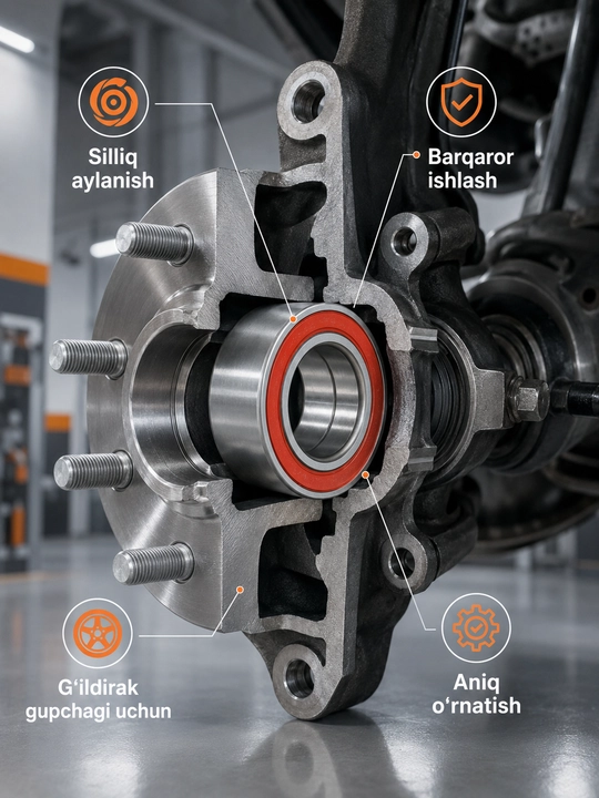 CRAFT BEARINGS avtomobil g‘ildiragi uchun yopiq turdagi gupchak podshipnigi