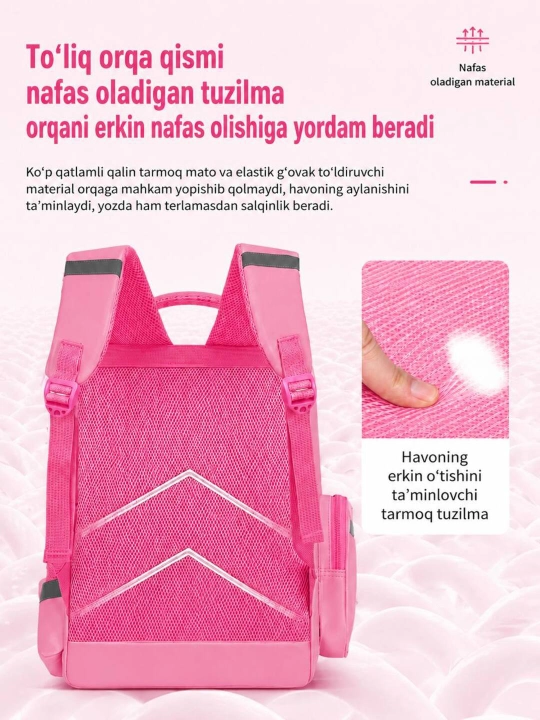 1-7 sinflar uchun o‘g‘il va qiz bolalar uchun premium maktab ryukzagi