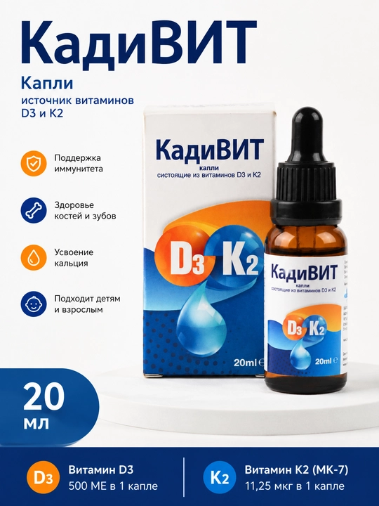 Vitamin D3 + K2  (KdiVit) - 