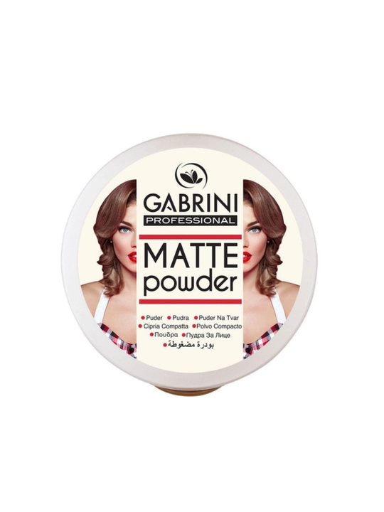 Пудра для лица Gabrini Matte Powder, водостойкая, матирующая - 